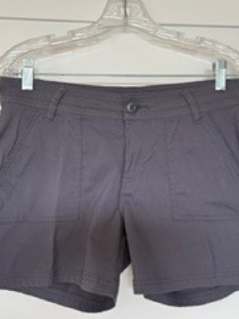 PrAna Women’s Size 8 Gray Olivia Hiking Shorts – Organic Cotton, UPF